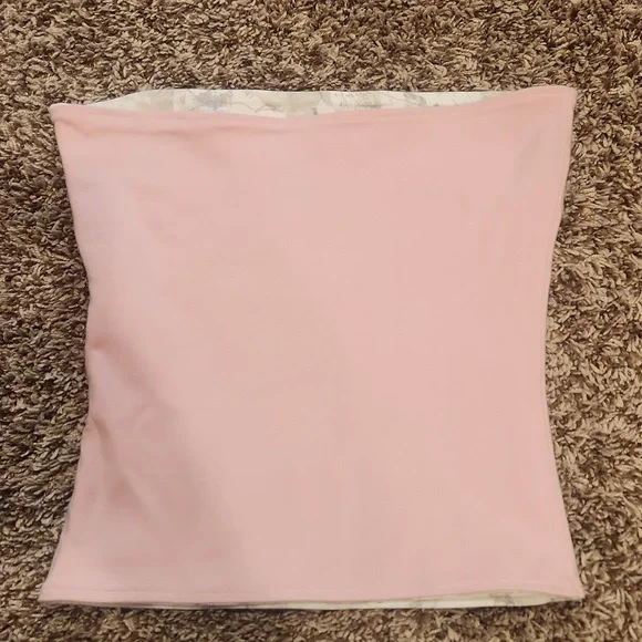 Hollister Cream and Taup Leaf Accent Tube Top - Picture 3 of 4